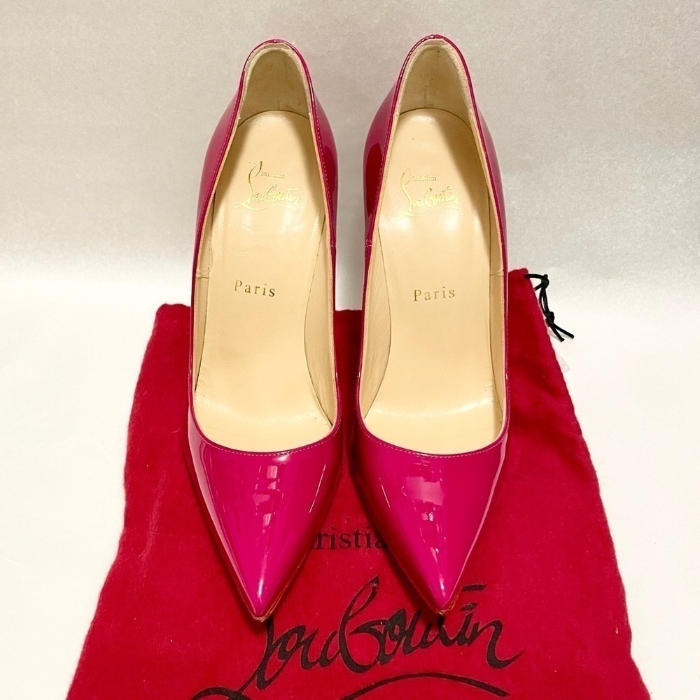 Christian Louboutin So Kate 100mm stiletto, hot pink, patent leather EU38.5 - Picture 2 of 9